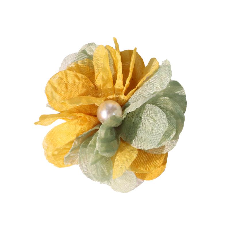 ヘアアクセサリー レディース 髪留め クリップ 立体 フラワー 5枚花びら モチーフ ハンドメイド 手芸 ..