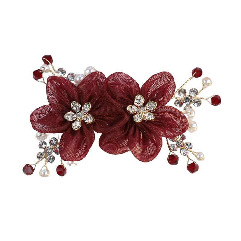 アクセサリーパーツ レディース シューズクリップ 靴用 ハンドメイド 素材 人工パール チュールフラワ..