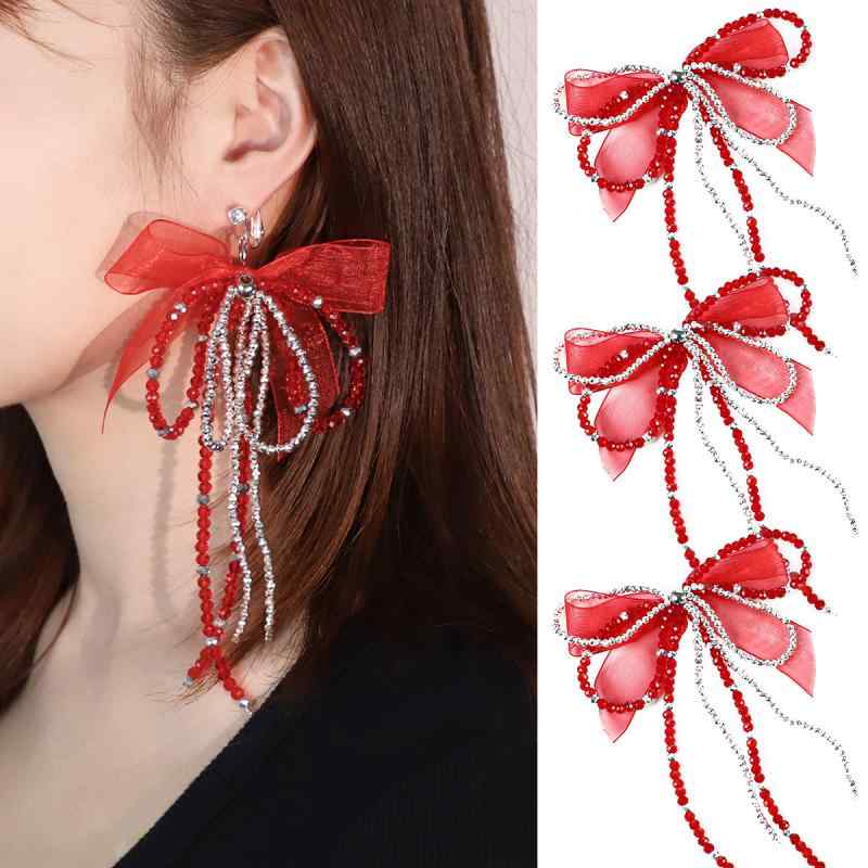 アクセサリーパーツ レディース チャーム リボン 蝶結び ビーズ パール クリスタル ハンドメイド 手芸 ..