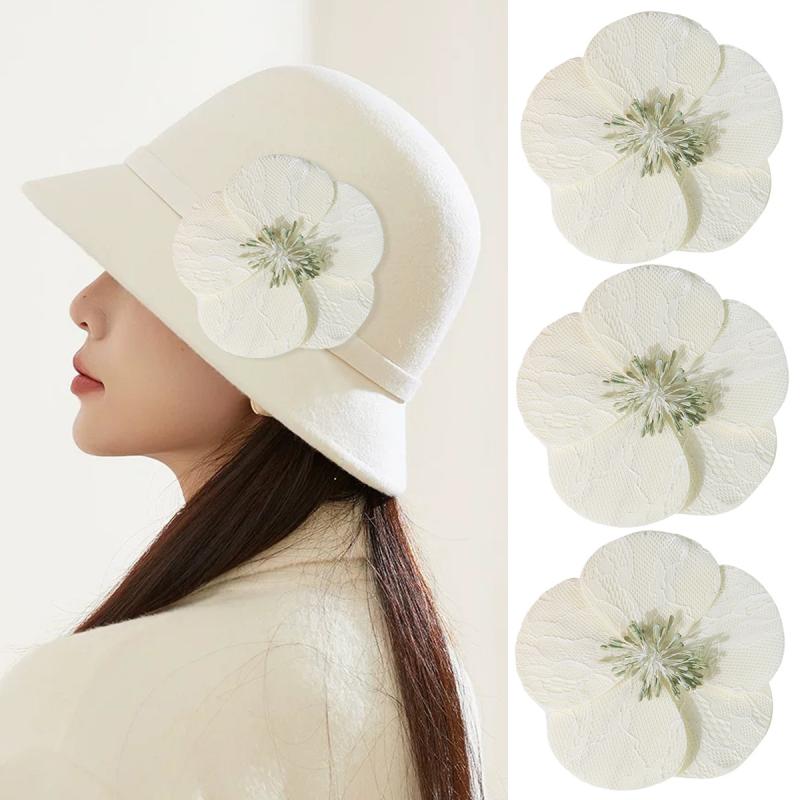 フラワーモチーフ レディース カメリア 山茶花 レース 立体 2層 ダブルレイヤー エレガント フレンチス..