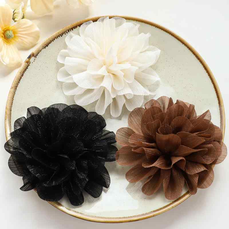 アクセサリーパーツ レディース 手芸材料 ハンドメイド 布製 フラワー モチーフ カメリア 椿 立体 シフ..