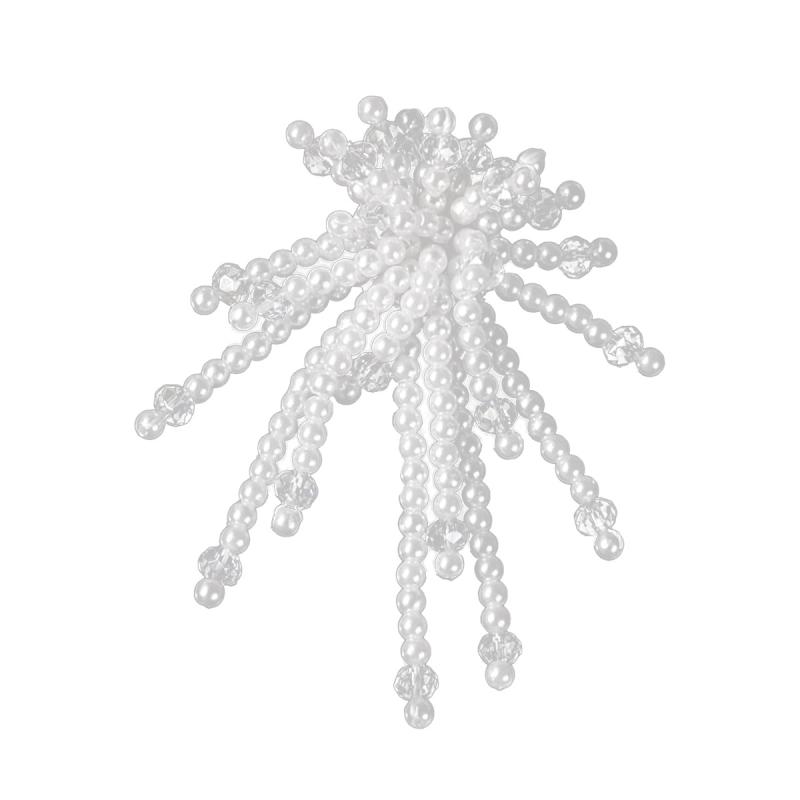 アクセサリーパーツ レディース ハンドメイド 手芸資材 立体 ビーズ パール ジルコニア タッセル 上品 ..