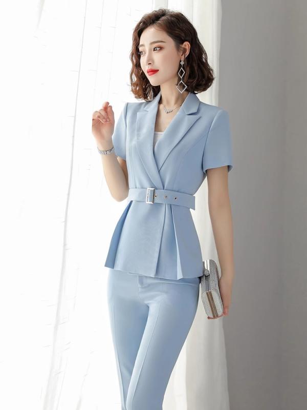 スーツ レディース 春夏 セットアップ 長袖 ジャケット ロングパンツ タイトスカート 通勤 オフィス 事務服 形態安定 伸縮性 ポリエステル 高級感 上品 エレガント きれいめ ブラック ネイビー グレー