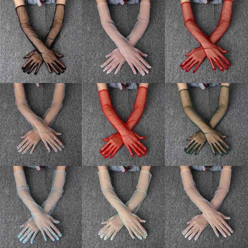 手袋 レディース グローブ ロング 結婚式 パーティー 披露宴 チュール メッシュ 透け感 シアー 無地 シンプル ホワイト ブラック ピンク フォーマル 上品 伸縮性 柔らかい 肌触り 高級感 エレガント 華やか