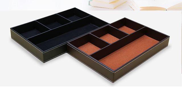 収納トレイ 北欧 レザー 木目調 長方形 小物入れ お盆 卓上 仕切り 雑貨 鍵 化粧品 アクセサリー 玄関 リビング ベッドルーム 整理 整頓 おしゃれ シンプル レトロ 中国風 ブラウン ブラック 花 蓮 葡萄