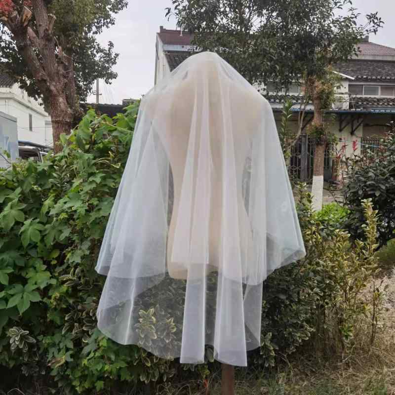 ウェディングベール レディース メンズ 髪飾り コーム 2段 ブライダル 花嫁 結婚式 披露宴 前撮り シンプル エレガント ホワイト 白 チュール 柔らかい 透け感 ショート ミディアム 上品 高級感 清楚