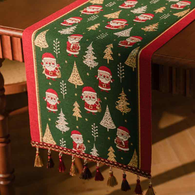 おしゃれ テーブルランナー クリスマス 飾り 上品 エレガント アメリカン レトロ ダイニング 食卓 チェ..