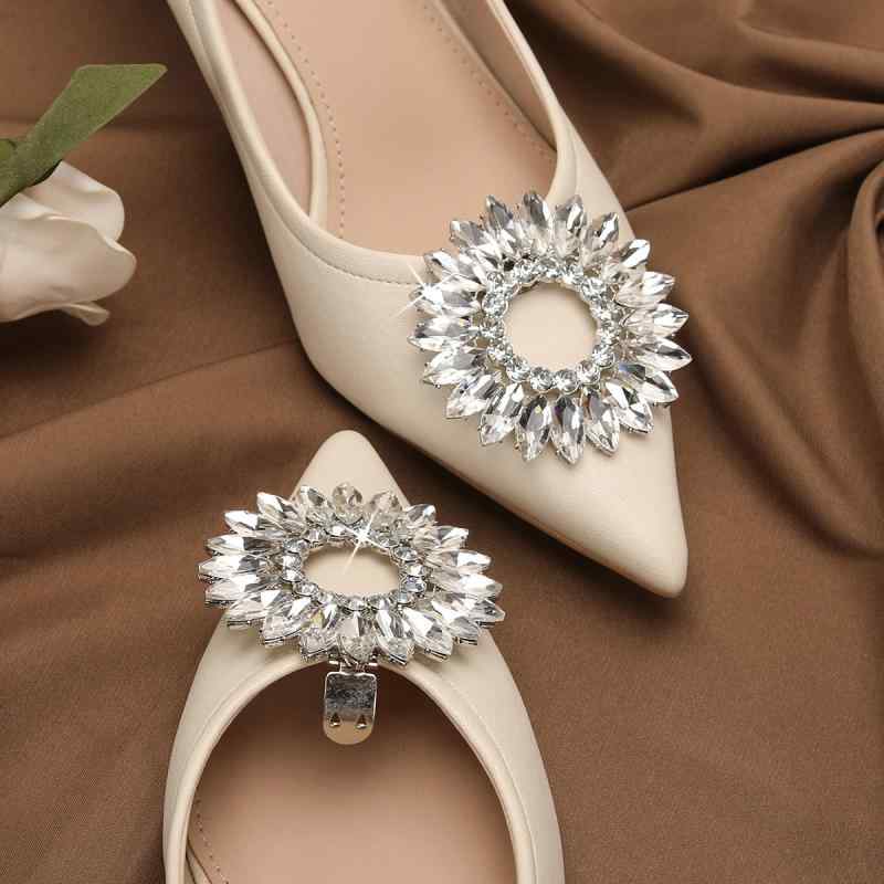 シューズアクセサリー レディース 装飾パーツ パンプス サンダル ローファー ラインストーン ビジュー ..