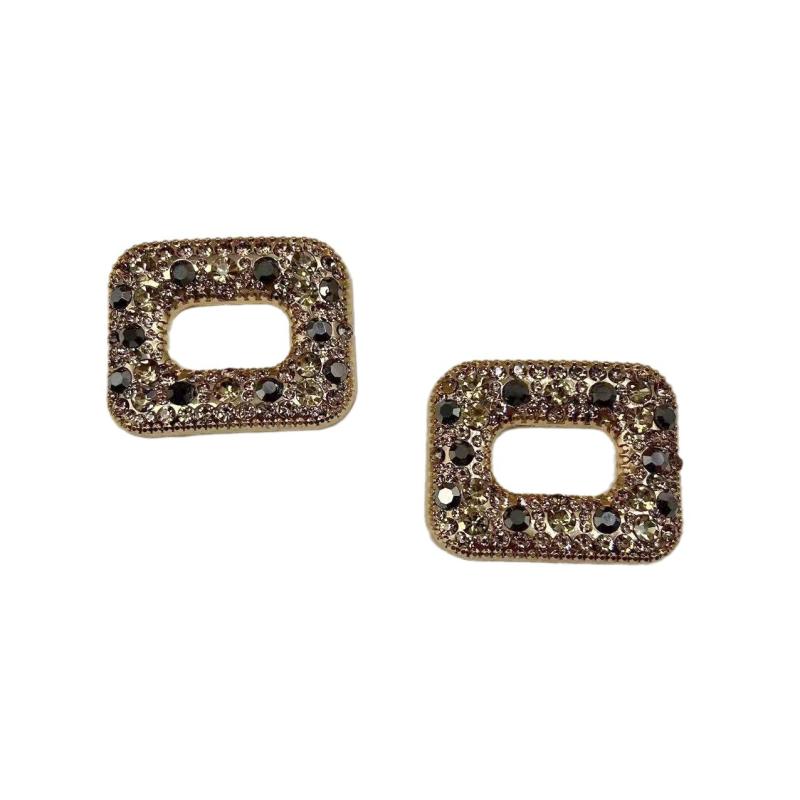 シューズアクセサリー メンズ レディース シュー 靴飾り 金属 メタル ジルコニア スクエアバックル 四角形 ゴールド 華やか 高級感 きれいめ パンプス ローファー サンダル リメイク パーツ 取付簡単 デコレーション オールシーズン