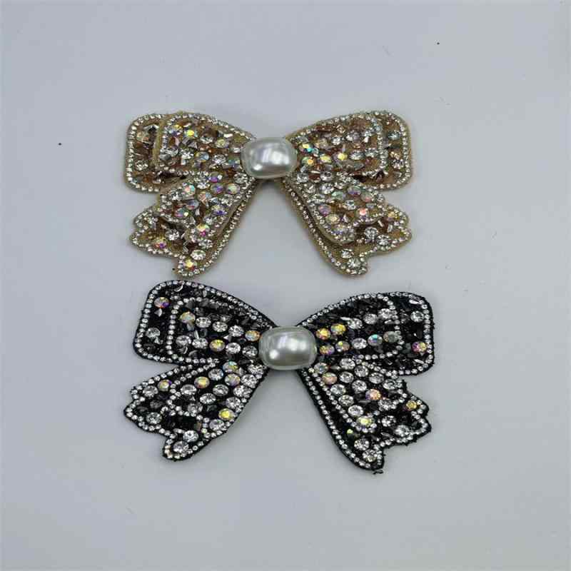 シューズアクセサリー レディース シュー リボン 2層 蝶結び ビジュー ジルコニア パール 取り外し式 パンプス ブーツ ブラック アプリコット オールシーズン 普段使い パーティー 結婚式 華やか 上品 高級感