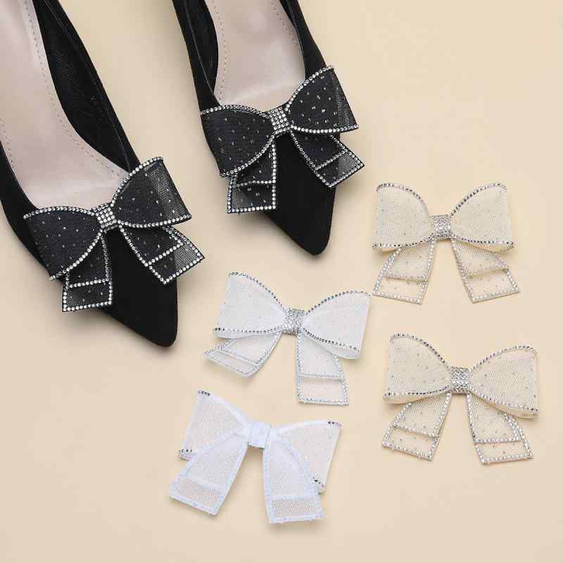 シューズアクセサリー レディース リボン ビジュー ラインストーン キラキラ フェミニン エレガント 高..