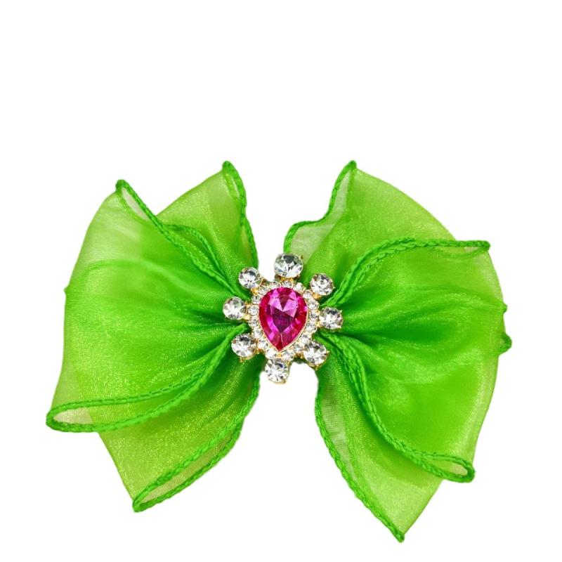 靴飾り レディース パーツ リボン クリップ ジルコニア ビジュー 布製 手編み パンプス 鞄 バッグ ホワイト ブラック ピンク かわいい 高級感 上品 大ぶり 結婚式 パーティー 秋冬