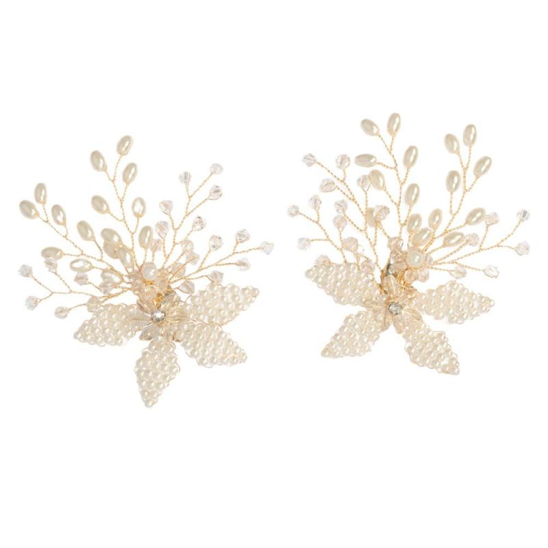 シューズアクセサリー レディース 結婚式 ウエディング ブライダル パール ラインストーン ビジュー 取外し可能 パンプス 飾り 披露宴 パーティー フォーマル 上品 華やか オールシーズン シルバー ゴールド ワンタッチ ジュエリー