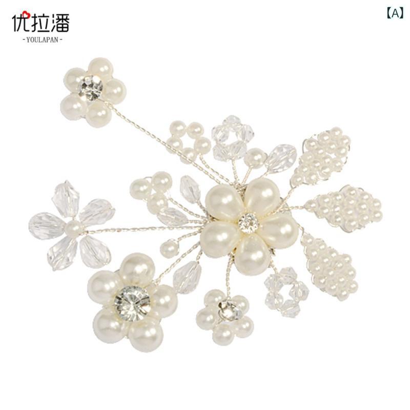 シューズアクセサリー レディース 靴飾り フラワー ビジュー ラインストーン バックル 結婚式 パーティー お呼ばれ 上品 エレガント 華やか パンプス ドレス 春夏 パール クリスタル ハンドメイド シルバー
