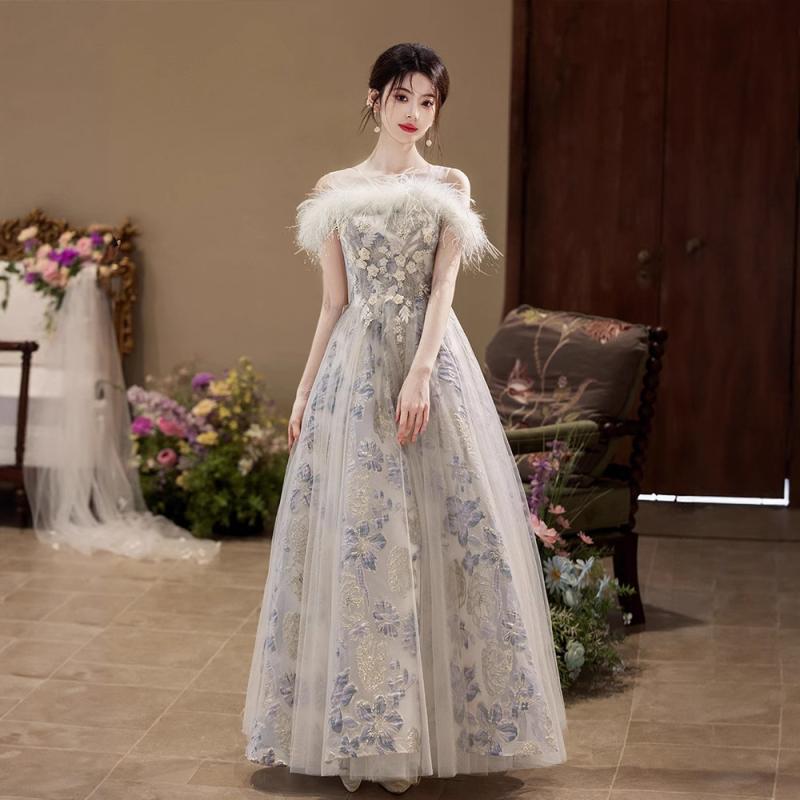 ドレス レディース パーティー 結婚式 謝恩会 春夏 高級感 ポリエステル ノースリーブ ハイウエスト A..