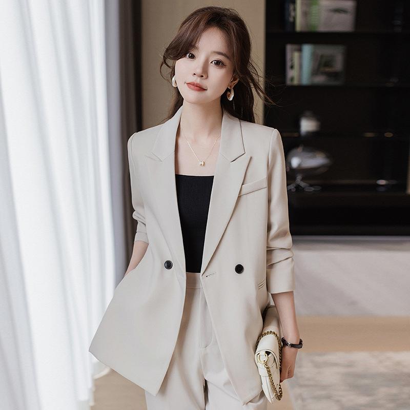 セットアップ レディース 春秋 パンツスーツ テーラード ジャケット ワイド ボトムス スラックス 高級感 きれいめ 上品 エレガント オフィスカジュアル 通勤 冠婚葬祭 綿混 ポリエステル プラム アイボリー ブラック