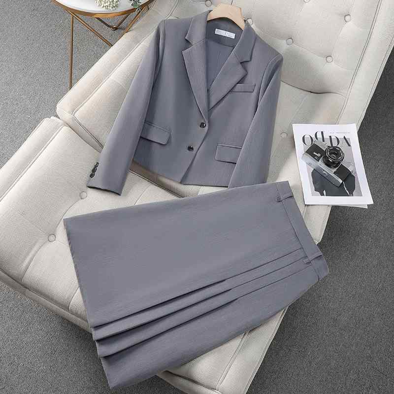 スーツ セットアップ レディース 仕事用 面接用 通勤 高級感 低身長 エレガント きれいめ 上品 ジャケット プリーツスカート パンツ テーラードジャケット コットン混 ビスコース ポリエステル グレー ブラック 秋冬