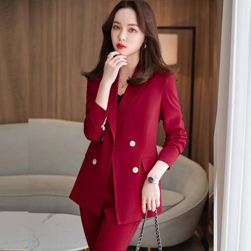 テーラードジャケット レディース セットアップ パンツスーツ オフィス 通勤 フォーマル カジュアル きれいめ 大人 おしゃれ スリム 細見え 伸縮性 ストレッチ素材 秋冬 長袖 ズボン ボトムス ブラック ワインレッド 高級感