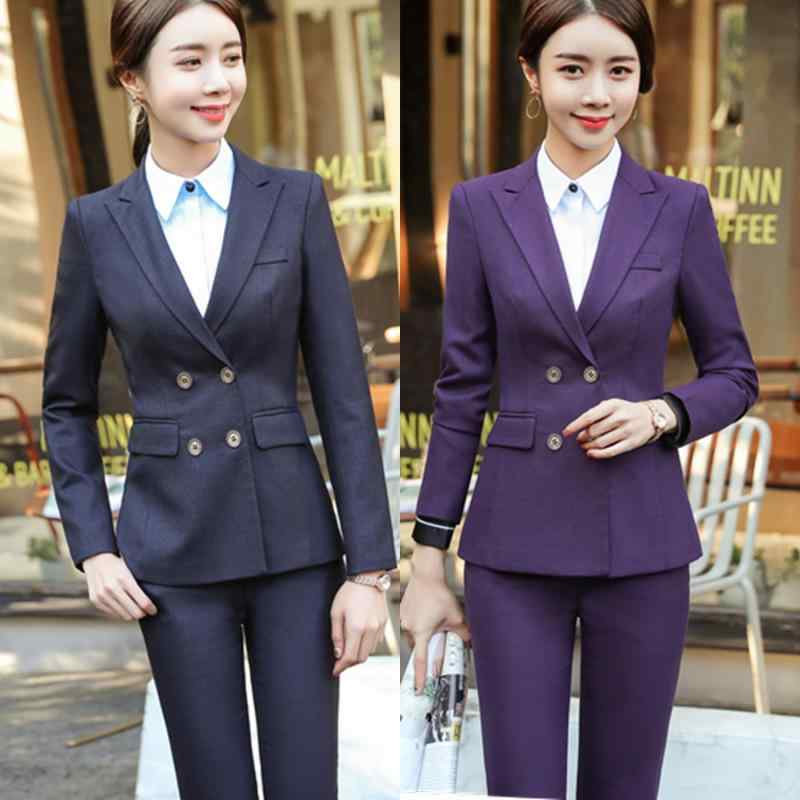 セットアップ レディース テーラードジャケット スラックス タイトスカート ビジネス 事務服 通勤 スリム 切り替え ポリエステル 高級感 秋冬 紫 青 グレー スタイリッシュ きれいめ 上下 伸縮性 無地