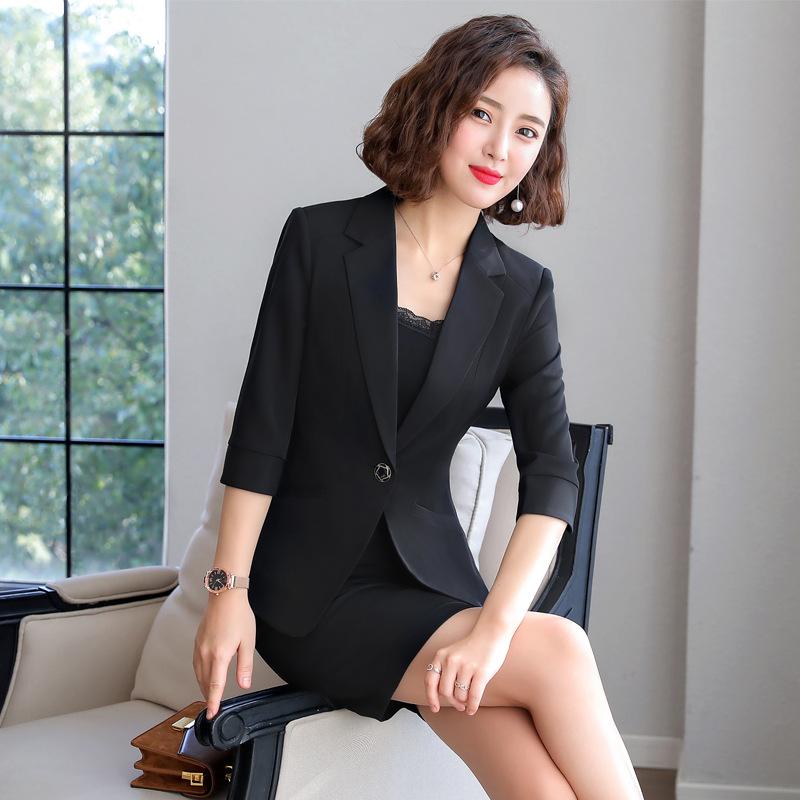 スーツ レディース 春夏 半袖 テーラードジャケット パンツ スカート セットアップ 事務服 制服 ビジネス 通勤 面接 スリム タイト 細見え 切り替え アシンメトリー ポリエステル 高級感 ブラック ネイビー