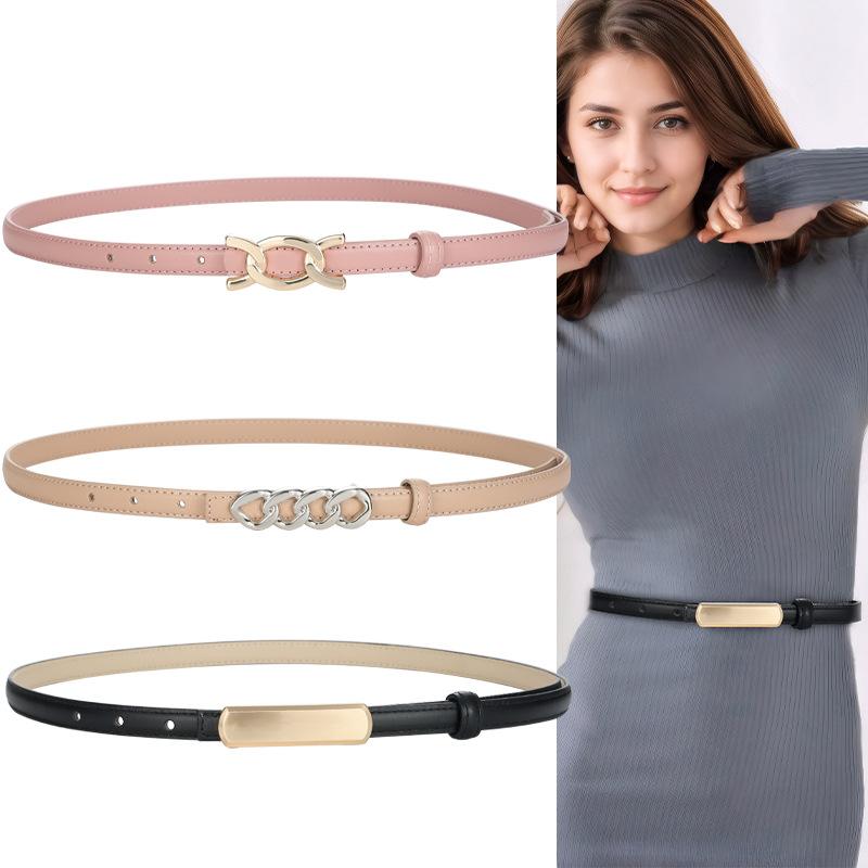 ベルト レディース 細ベルト 飾りベルト PUレザー 合皮 合成皮革 ウエストマーク ナローベルト ツイストバックル 編み込み レトロ かわいい 上品 高級感 電気メッキ加工 通勤 普段使い カジュアル ブラック カーキ ピンク 春夏 秋冬