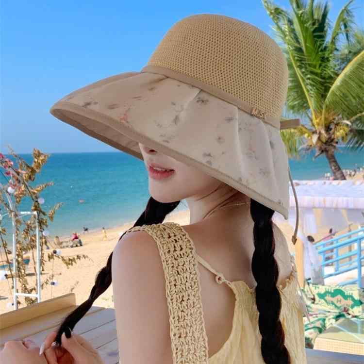樂天商城 - 帽子 レディース 春夏 バケットハット つば広 小顔効果 紫外線対策 UVカット 通気性 バックリボン スリット 日除け 折りたたみ 高級感 おしゃれ かわいい アイボリー ベージュ カーキ アウトドア 通勤 旅行