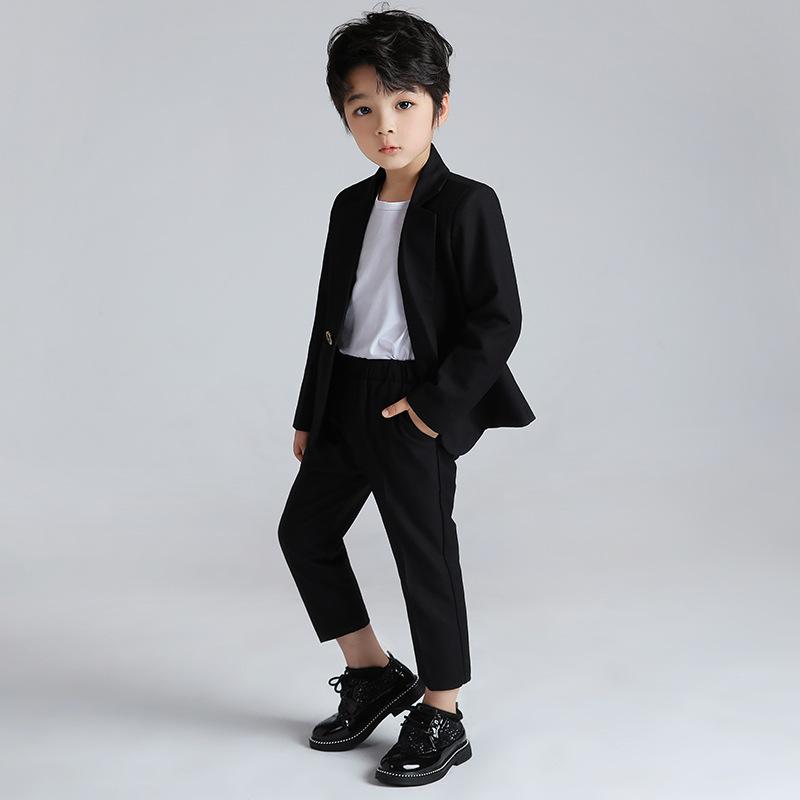 スーツ 男の子 セットアップ キッズ 礼服 フォーマル 無地 春夏 シングル 結婚式 発表会 セレモニー ピンク ブラック ロングパンツ 長袖 かっこいい おしゃれ ジュニア ボーイズ ウェア ポリエステル 柔らかい 快適 上下 カジュアル 清潔感 高品