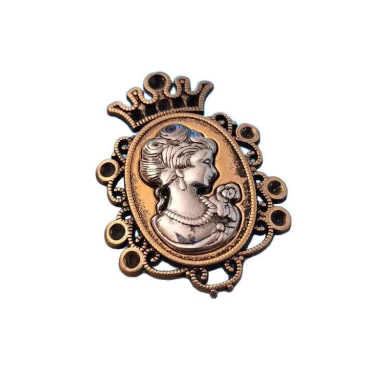 アクセサリーパーツ メンズ レディース ループタイ ボロタイ ポロタイ 金具 美人 カメオ 肖像 ギター ..