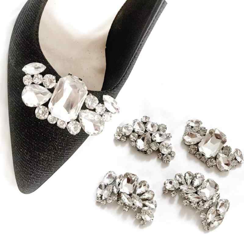 シューズクリップ レディース 靴飾り パンプス ハイヒール ウェディング ブライダル 結婚式 パーティー 二次会 ビジュー ラインストーン キラキラ 着脱 付け替え サンダル ブーツ 華やか 高級感 フォーマル オールシーズン