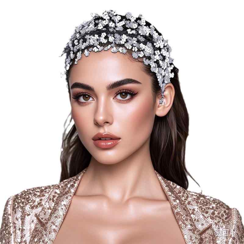 樂天商城 - ヘッドドレス レディース 髪飾り ヘアアクセサリー カチューシャ ブライダル ウェディング 結婚式 披露宴 二次会 クリスタル 水晶 ビジュー ラインストーン 華やか 高級感 上品 繊細 かわいい ブルー ホワイト 秋冬