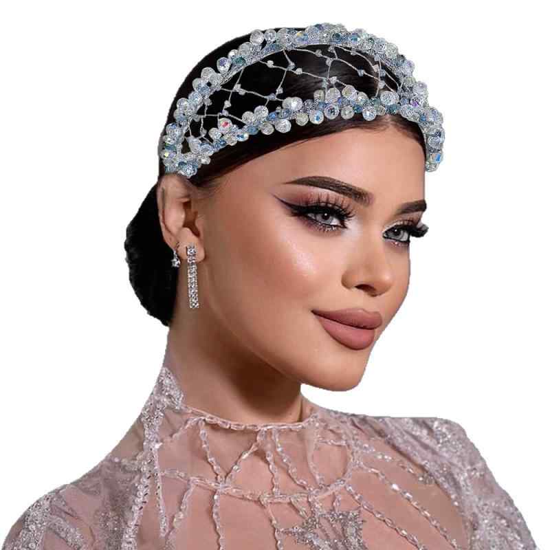 カチューシャ レディース 髪飾り ヘッドドレス クリスタル ラインストーン ビジュー 高級感 ハンドメイ..