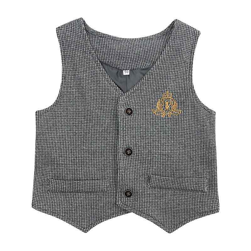 セットアップ 男の子 キッズ ベビー フォーマル スーツ 礼服 ベスト 長袖シャツ ロングパンツ 蝶ネクタ..