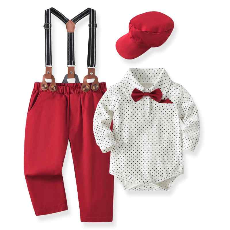 セットアップ 男の子 女の子 ベビー キッズウェア フォーマル 紳士 欧米風 ロンパース サスペンダーパ..
