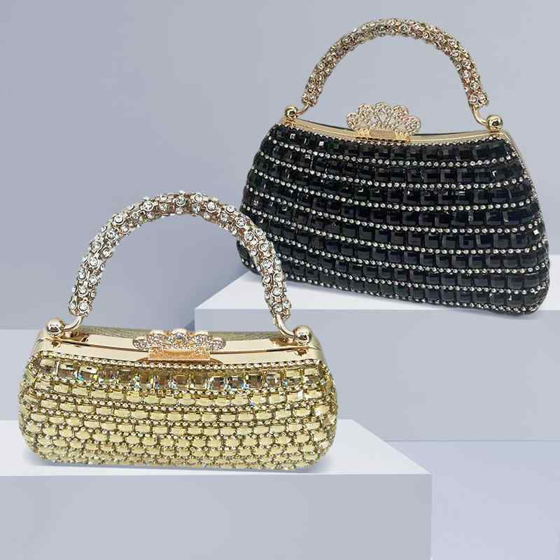 パーティーバッグ レディース クラッチ 鞄 手提げ ショルダー 斜め掛け ジルコニア ラインストーン キラキラ スクエア 華やか 高級感 メタル素材 横型 フラップ チャイナドレス 結婚式 二次会 ゴールド シルバー ブラック