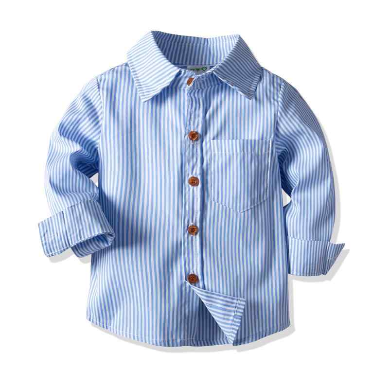 ・カテゴリ: 子供用シャツ・対象: 男の子・対象年齢: 3〜8歳・スタイル: ブリティッシュ・袖丈: 長袖・素材: 綿95%・カラー: ブルー・サイズ展開: 80, 90, 100, 110, 120, 130, 140