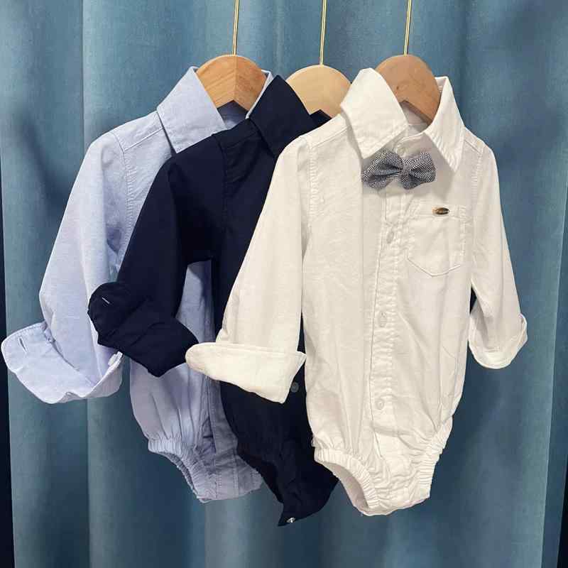 ロンパース ベビー 男の子 カバーオール 子供服 赤ちゃん コットン 綿 長袖 蝶ネクタイ 英国風 フォー..