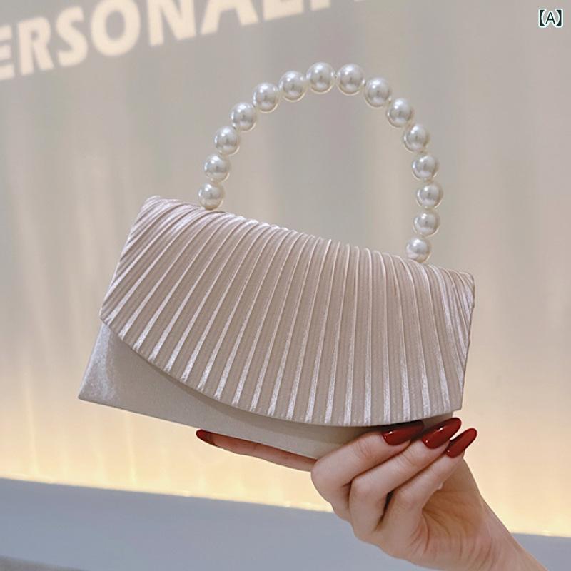 クラッチバッグ レディース パーティーバッグ 鞄 ハンドバッグ サテン プリーツ パ...
