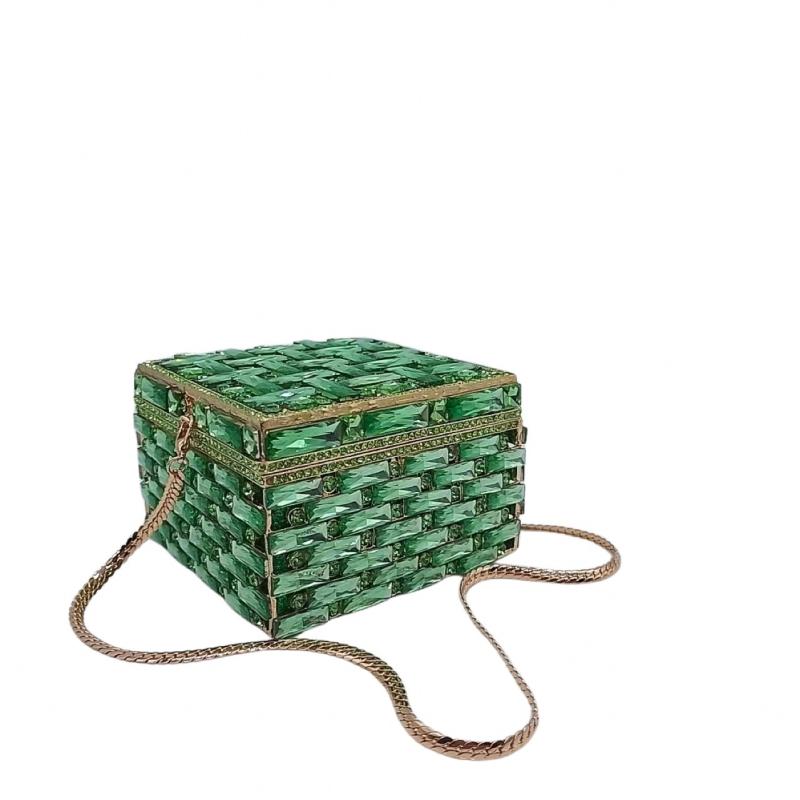 クラッチバッグ レディース 結婚式 披露宴 二次会 フォーマル エレガント 高級感 ラインストーン ジルコニア スクエア型 合金 フェイクレザー マグネット開閉 ジュエリーケース キラキラ ゴールド シルバー 黒 春夏