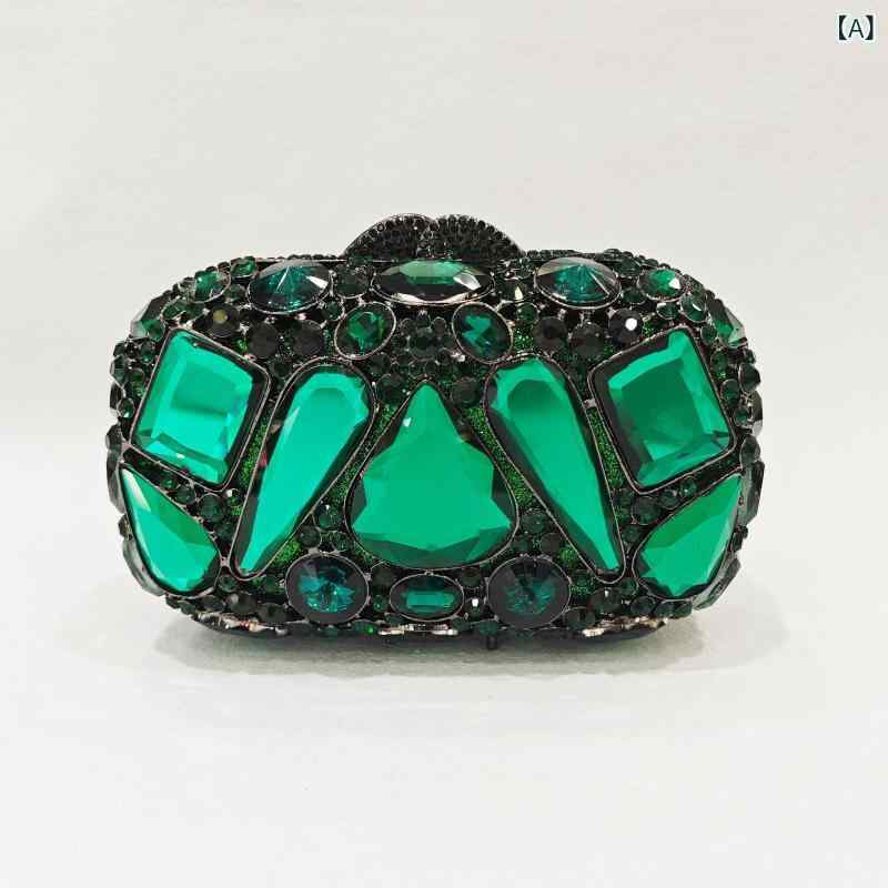 パーティーバッグ レディース クラッチ 鞄 ショルダー チェーン 透かし彫り クリスタル ビジュー ボックス型 合成皮革 上品 高級感 大人かわいい 結婚式 披露宴 二次会 春夏 ゴールド シルバー シャンパン