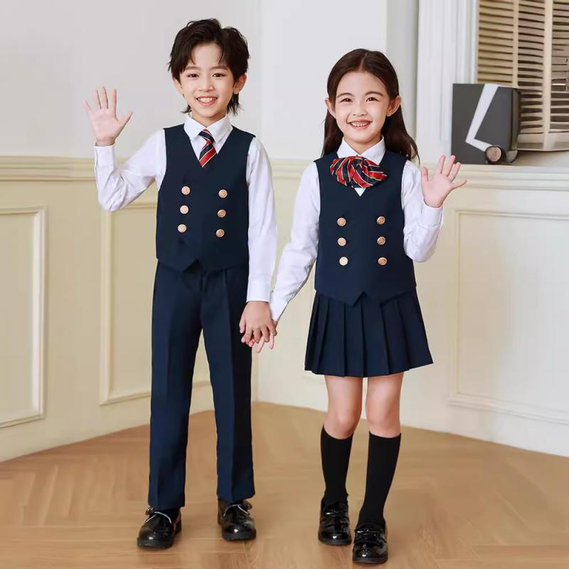 Suits, Tuxedos （Boys） - 制服 キッズ 男の子 女の子 春夏 秋冬 ブラック ネイビー グレー ブリティッシュスタイル 英国風 欧米 フォーマル 幼稚園 小学校 発表会 セットアップ ジャケット 長ズボン スラックス ポリエステル 混紡 高級感 通気性 冠婚葬祭