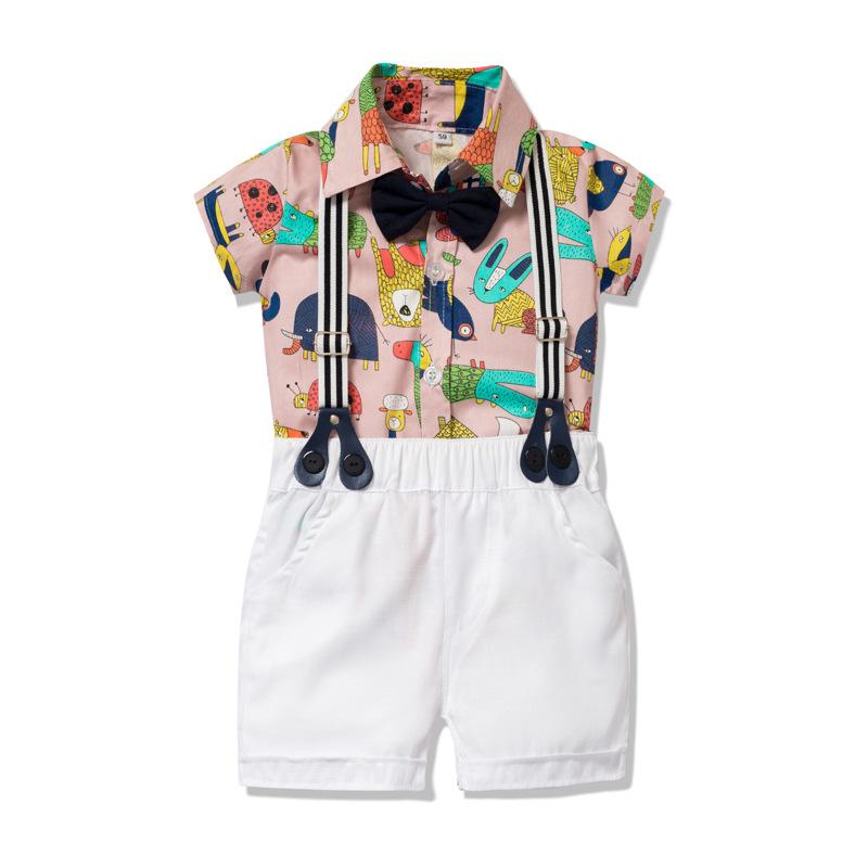 ロンパース ベビー 男の子 キッズ カバーオール ボディスーツ 半袖 紳士風 フォーマル 蝶ネクタイ ショ..