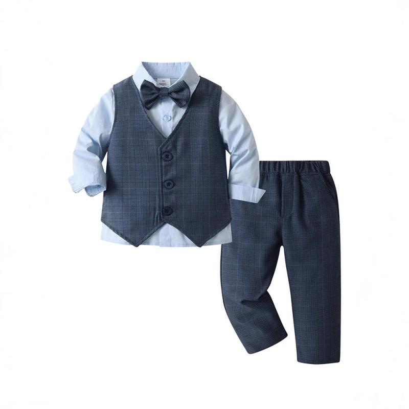 セットアップ 男の子 ベビー キッズ 子供服 ネイビー チェック柄 春夏 フォーマル スーツ ジャケット ..
