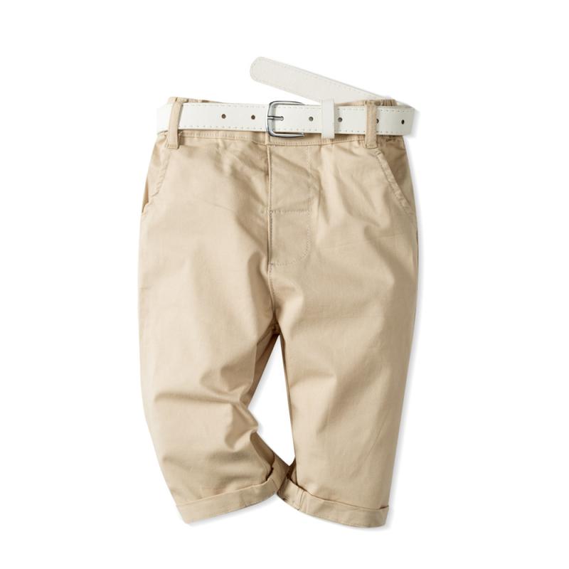 ボトムス キッズ 男の子 春秋 長ズボン 子供服 綿 コットン 無地 紳士風 普段使い 通園 通学 お出かけ ウエストゴム ストレッチ かっこいい カジュアル チノパン カーキ