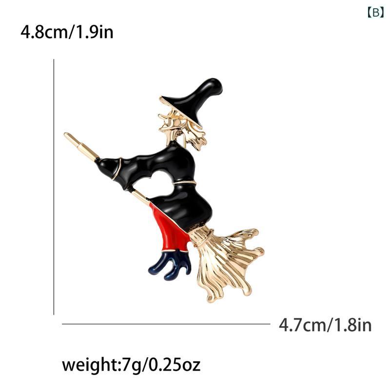 ブローチ レディース 魔法使い 魔女 ホウキ ほうき ピンバッジ アクセサリー キャラクター 小物 個性的 クリエイティブ エナメル 合金 電気メッキ加工 通勤 普段使い カジュアル エレガント ブラック レッド 秋冬の商品画像 3