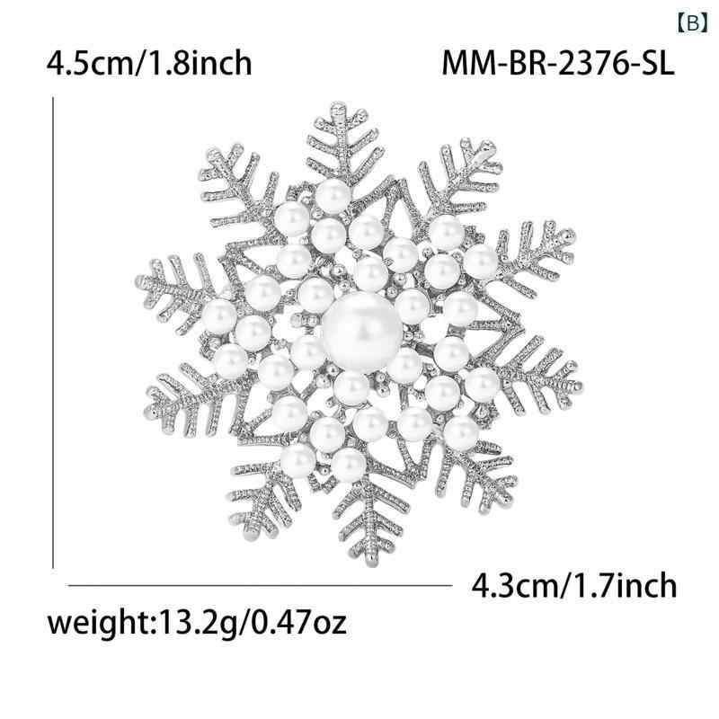 ブローチ メンズ レディース 雪の結晶 スノーフレーク パール パール ジルコニア ...