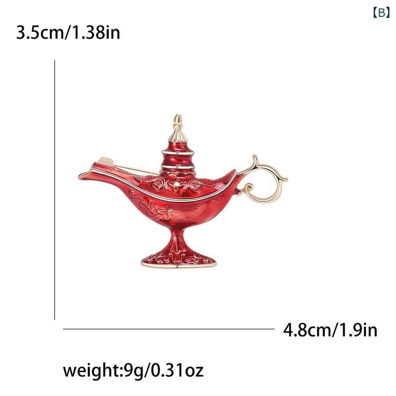 フロントップ楽天市場店のブローチ メンズ レディース アラジン 魔法のランプ 飾りピン コサージュ アクセサリー 合金 エナメル 七宝焼き風 アンティーク調 個性的 おしゃれ かわいい ゴールド シルバー ブルー 春夏 普段使い 結婚式｜アングル3