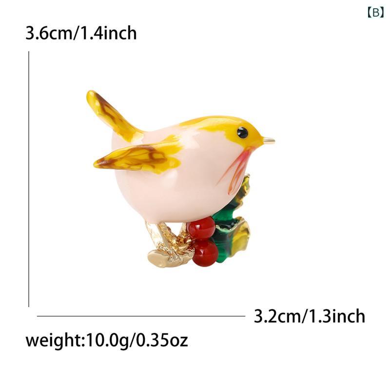 ブローチ レディース コサージュ タックピン ジュエリー アクセサリー 小鳥 バード 動物 アニマル モチーフ ぷっくり かわいい シェル 貝殻 エナメル 合金 高級感 個性的 欧米風 普段使い 結婚式 二次会 ブルー イエロー 春夏 3