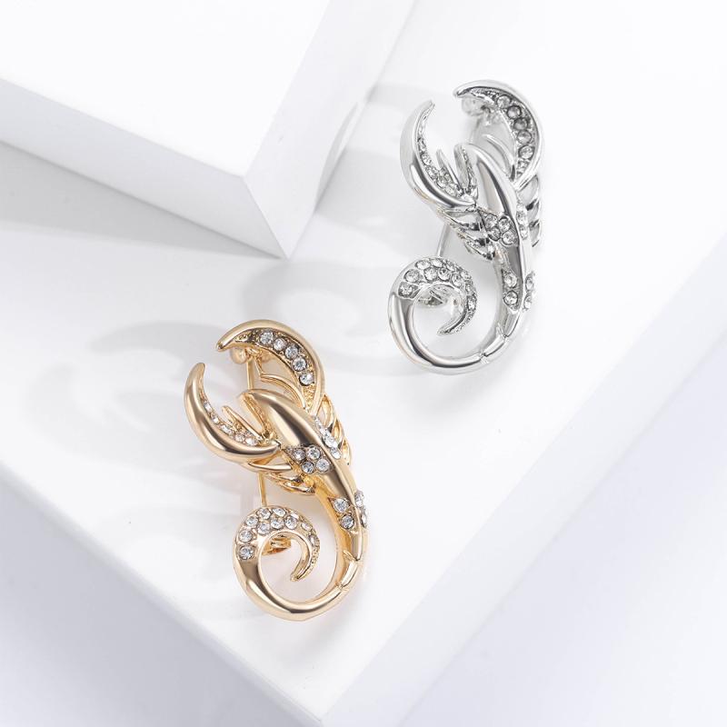 ブローチ レディース サソリ 蠍 アニマル モチーフ ラインストーン ジルコニア アクセサリー 普段使い ..