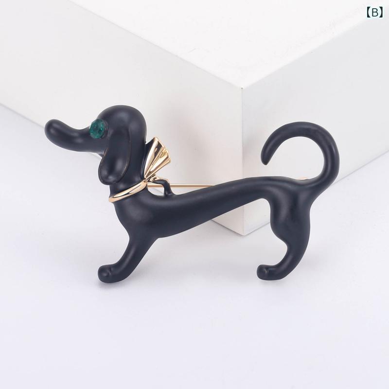ブローチ メンズ レディース ダックスフンド 犬 動物 アニマル モチーフ ピンバッ...