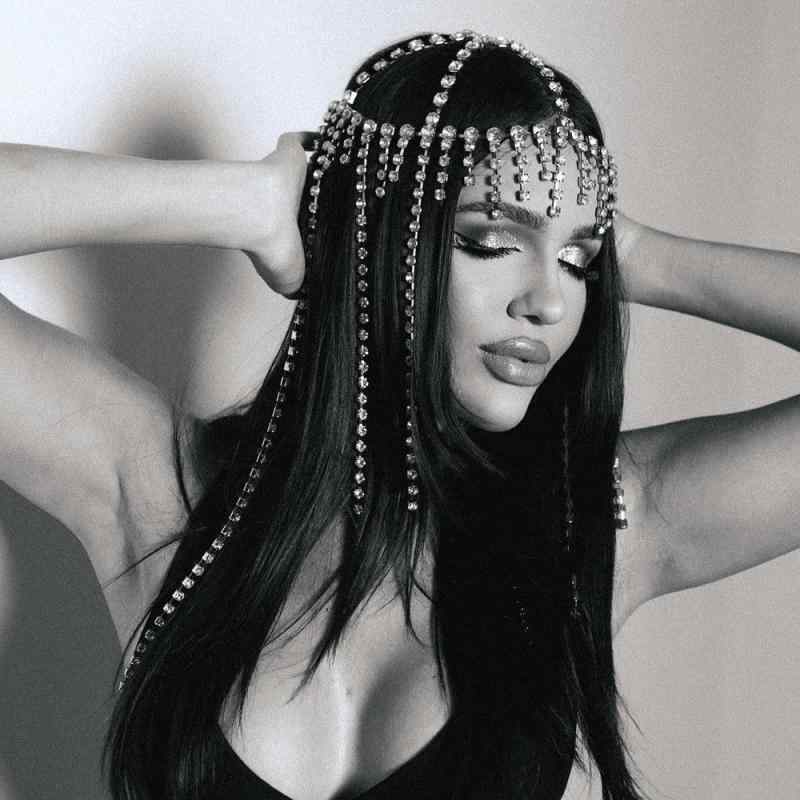 ヘアチェーン レディース 髪飾り ヘッドドレス アクセサリー ラインストーン ビジュー タッセル フリンジ レトロ キラキラ 個性的 華やか きれいめ 上品 シルバー ゴールド 結婚式 パーティー 二次会 秋冬